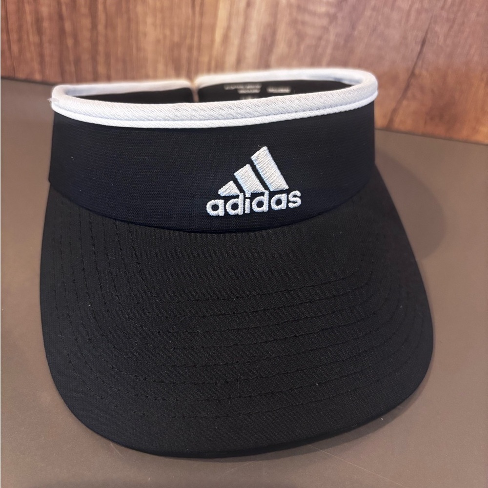 Adidas Black and White Visor Hat